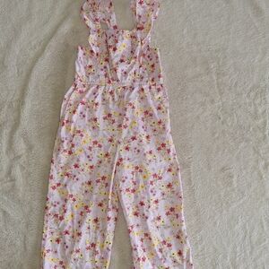 Tea Collection Pink Floral Kids Romper